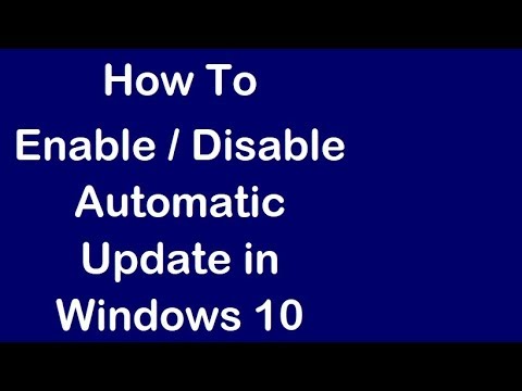 Enable automatic updates in windows 10